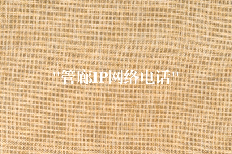  “管廊IP網(wǎng)絡電話”